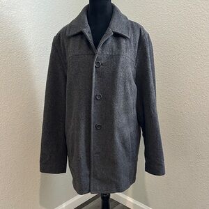 Vintage J. Crew Charcoal Pea Coat